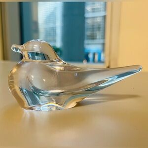 Vtg Daum France Crystal Bird Figurine Handcrafted Paperweight Signed elegant